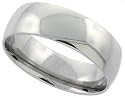 Surgical Steel 5/16" (8 mm) Comfort Fit Dome Band