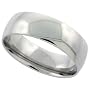 Surgical Steel 5/16" (8 mm) Comfort Fit Dome Band