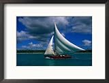 Typical Fishing Sailboat, Bayahibe, La Romana, Dominican Republic Collections Framed Photographic Poster Print by Greg Johnston, 21x17