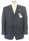 Ralph Lauren - Ralph Lauren Mens Single Breasted 3 Button Navy Blue Pinstripe Wool Suit - Size 42S