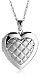 14k White Gold Heart Locket, 18