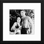 Tarzan Custom Framed And Matted B&W Photo (Johnny Weissmuller Maureen O'Sullivan) Total Size: 20x20 Inches