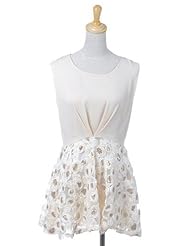 Cocktail Short Scoop Neck Sleeveless  Dress With a Ribbon 