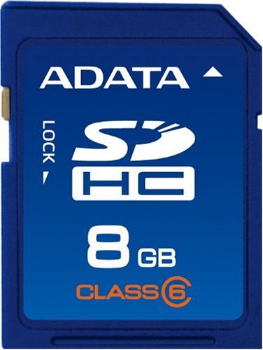 A-DATA 8 GB Class 6 SDHC Flash Memory Card 8GSDHC6AP