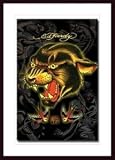 Panther 13 by Ed Hardy 22.00X34.00 Framed with Black Wood Frame