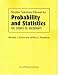 Books : Probability and Statistics Solutions Manual