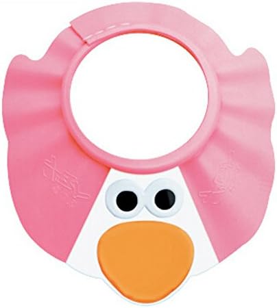 Baby Adjustable Durable Shower Shield Bath Visor - BPA Free (Pink)