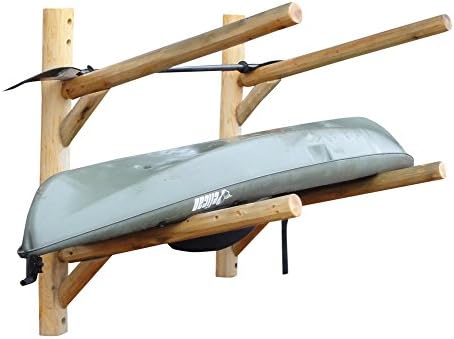 Log Kayak Rack2-Place Wall-Mount Kayak and Canoe Rack