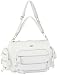 Buffalo 102060 BAG 208-AB0143 SOFT PU WHITE, Damen Schultertaschen, 47x18x26