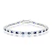 Bling Jewelry Blue Sapphire Color Cubic Zirconia Tennis Bracelet