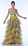 Zeilei 1645 Strapless Ruffles Skirt Organza Formal Ball Gown