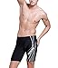Showtime Men's Polyester Splice Swimsuit Jammer, Black, Small