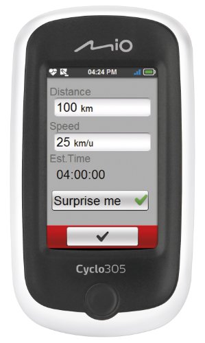 Mio 305E HR + C GPS Cycle Computer  - White/Black