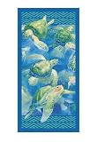 Review Island Heritage  / HAWAIIAN SWIMMING HONU TURTLES BEACH TOWEL