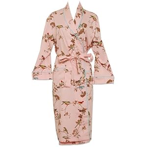 Buy Bedhead Plus Size Songbirds Pink Sateen Robe by BedHead