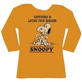 Peanuts - Happiness Is Ladies Three Quarter Sleeve T-Shirt