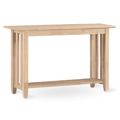 International Concepts BJ6S Mission Sofa Table, Unfinished