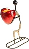 Stylish Man Gives Heart Metal Candle Tealight Holder Valentine's Day or Birthday Gift for Girlfriend