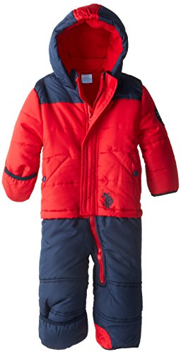 US Polo Assn. Baby Boys' Color Block Bunting Snowsuit