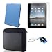 (Blue Stone) Apple iPad skin silicone case / leather case for iPad 3G cover neoprene sleeve case accessory bundle + screen protector + MiniSuit LCD Cleaner
