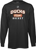 Anaheim Mighty Ducks -Black- Center Ice RBK Practice Long Sleeve T-Shirt