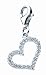 Dew Sterling Silver Swarovski Crystal Open Heart Charm 78065SW003