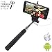 Selfie Stick #1 Newest & Most Durable Selfie Stick By the Travel Selfie Stick - Self-portrait Monopod for Iphone 6 6 Plus 5 5c 5s Samsung Galaxy S4 S5 S6 Note 4 3 with Built in Remote Shutter - Battery Free - No Bluetooth (Black)