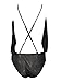 Choies Women's Wrap Spaghetti Strap Cross Back Solid Bodysuit S Black