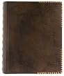 Rustico Distressed Bronze Leather Photo Album, Wedding Album, Scrapbook, Rawhide Stitching, Gift Boxed, 9x12"