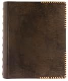 Rustico Distressed Bronze Leather Photo Album, Wedding Album, Scrapbook, Rawhide Stitching, Gift Boxed, 9x12"