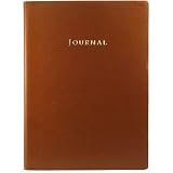 Tan Embossed Leather Journal - Lined