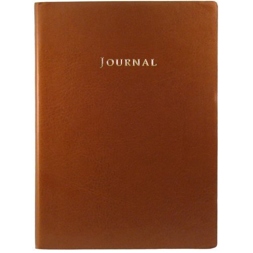 Tan Embossed Leather Journal - Lined