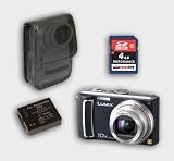 Panasonic Lumix DMC-TZ4 Noir - PACK - batterie Photoprimus CGA-S007 - Carte 4GB SDHC - Etui en cuir Bilora 330 DIGI IV