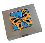 Butterfly - Orange Travel Jewelry Case