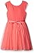 ZUNIE Girls' Capsleeve Coral Bunny Tutu Dress