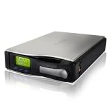 ICY DOCK MB452UKGF-1AB Dual 3.5 IDE & SATA (Optional SATA Tray Required) to USB2.0 Removable Aluminum External Hard Drive Enclosure with LCD - Black