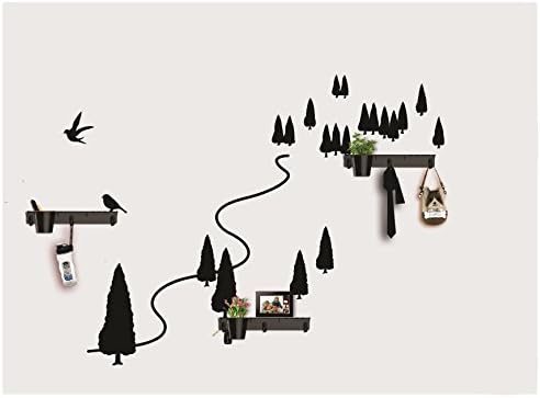 Dream Wall Wall Decal with in-Built Shelves, Autumn Forest