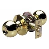 Master Lock BAO0103 Ball Keyed Entry Door Knob, Polished Brass