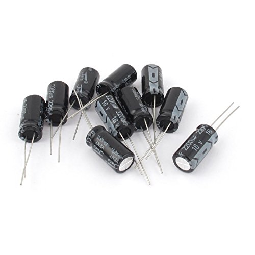 10 Pcs 16V 2200uF 105C Radial Lead Electrolytic Capacitor 10mm x 20mm