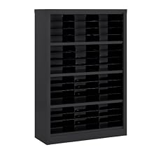 Sandusky Lee BQD3-09 Black Steel Powder coat Snapit Literature Organizer, 52" Height x 34-1/2" Width x 13" Depth
