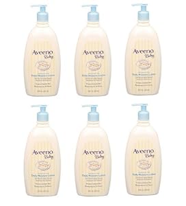 Aveeno Baby Daily Moisture Lotion, 18 Ounce (Pack of 6)