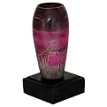 Giraffe Stone Bud Vase on Wood Base