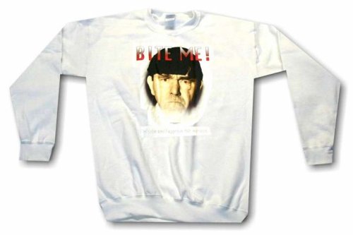 The Three Stooges MOE BITE ME I'm Moe And I Approve This Message Men's Sweat Shirt Small thru 3XL
