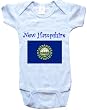 NEW HAMPSHIRE FLAG - Flag-Series - White, Blue or Pink Onesie / Baby T-shirt