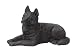 GERMAN SHEPHERD DOG Black FIGURINE Lays down Resin 518B
