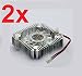 2 PCS 55mm 2pin Aluminum Snowhite Cooling Fan Heatsink Cooler VGA CPU Fs006 B7