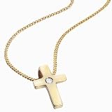 D for Diamond 9ct Gold Cross Pendant for Boys