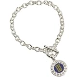 Tulsa Golden Hurricane Ladies Silver Round Crystal Bracelet
