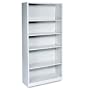 Metal Bookcase, 71"" High, Four Adjustable, One Fixed Shelf, Light Gray (HONS72ABCQ)