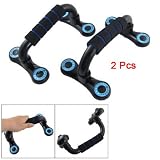 Como Fitness Exercise Push Up Hand Stand Bar Black 2 Pcs